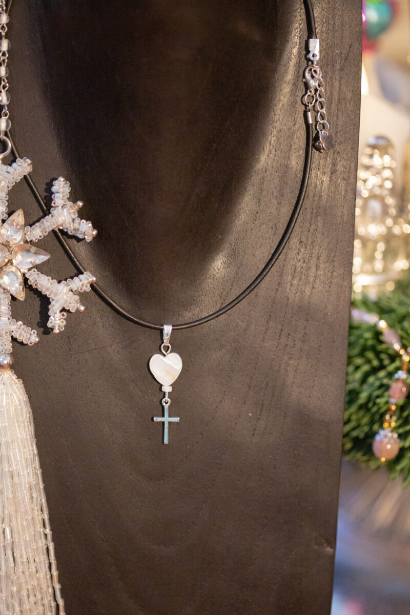 Mother of Pearl Crosses Leather